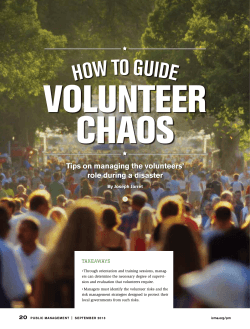 VOLUNTEER CHAOS HOW TO GUIDE