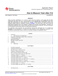 How to Measure Total Jitter (TJ) Application Report ...........................................................................................