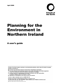 Planning for the Environment in Northern Ireland