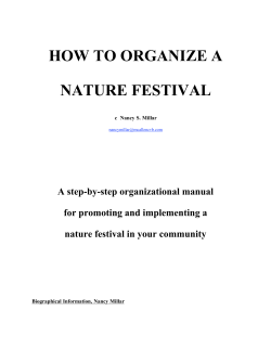 HOW TO ORGANIZE A NATURE FESTIVAL