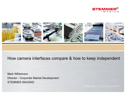 How camera interfaces compare &amp; how to keep independent Mark Williamson
