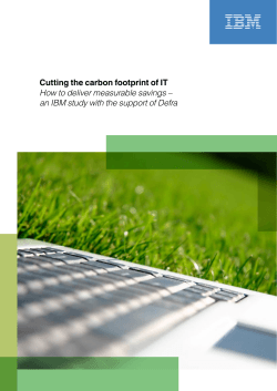 Cutting the carbon footprint of IT