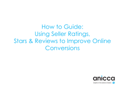 How to Guide: Using Seller Ratings, Stars &amp; Reviews to Improve Online Conversions