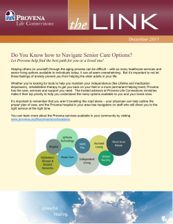 Do You Know how to Navigate Senior Care Options?  December 2011