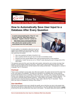 How to Automatically Save User Input to a