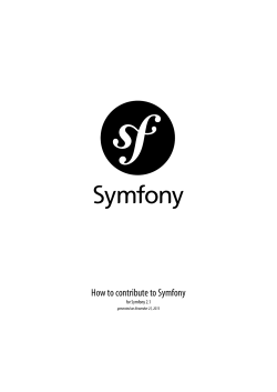 How to contribute to Symfony for Symfony 2.1
