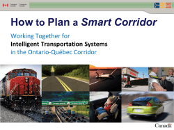 How Plan Smart Corridor to