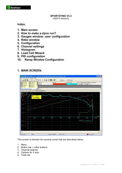 Index. 1.  Main screen 3.  Gauges window: user configuration
