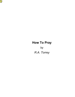 How To Pray R.A. Torrey by