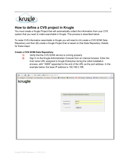 How to define a CVS project in Krugle
