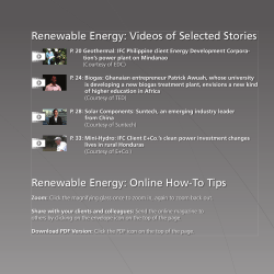 Renewable Energy: Videos of Selected Stories