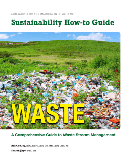 WASTE Sustainability How-to Guide A Comprehensive Guide to Waste Stream Management