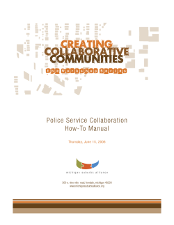 Police Service Collaboration How-To Manual Thursday, June 15, 2006