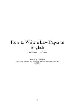 How to Write a Law Paper in English