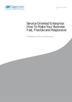 Service-Oriented Enterprise: How To Make Your Business Fast, Flexible and Responsive