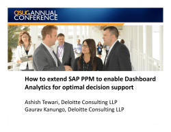 How to extend SAP PPM to enable Dashboard