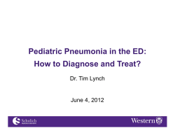 Pediatric Pneumonia in the ED: How to Diagnose and Treat?