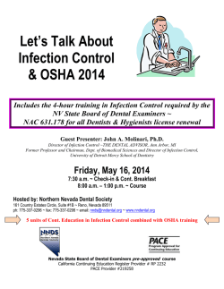 Let&rsquo;s Talk About Infection Control &amp; OSHA 2014