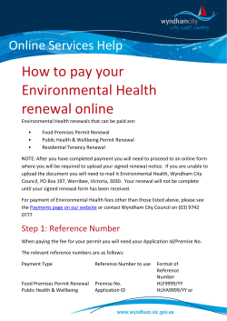 How to pay your Environmental Health renewal online