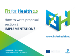 How to write proposal section 3: IMPLEMENTATION?