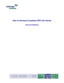 How to Develop Compliant OPC-UA Clients General Guidelines