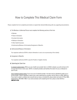 How to Complete This Medical Claim Form