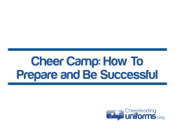 Cheer Camp: How To Prepare and Be Successful  Cheerleading
