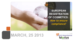MARCH, 25 2013  EUROPEAN REGISTRATION