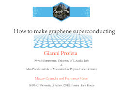 How to make graphene superconducting Gianni Profeta
