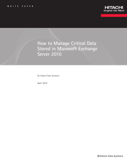 How to Manage Critical Data Stored in Microsoft Exchange Server 2010