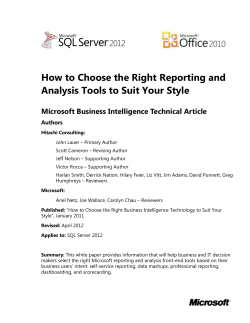 How to Choose the Right Reporting and Authors