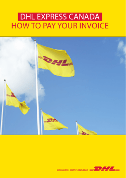 DHL EXPRESS CANADA  HOW TO PAY YOUR INVOICE