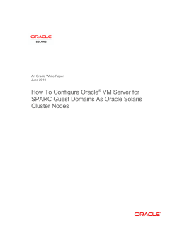 How To Configure Oracle VM Server for Cluster Nodes