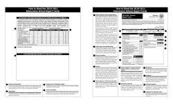 How to Read the 2010-2011 Elementary School Report Cards
