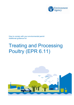 Treating and Processing Poultry (EPR 6.11) Additional guidance for: