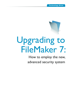 Upgrading to FileMaker 7: How to employ the new, advanced security system