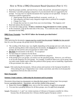 How to Write a DBQ (Document Based Question) (Part A/...