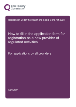 How to fill in the application form for regulated activities