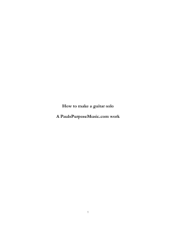 How to make a guitar solo  A PaulsPurposeMusic.com work 1