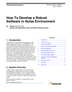 How To Develop a Robust Software in Noise Environment