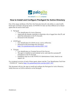 How to Install and Configure PanAgent for Active Directory