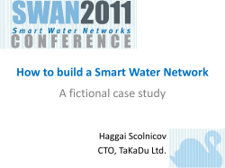 How to build a Smart Water Network A fictional case study