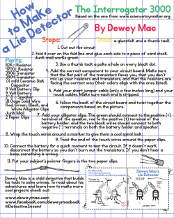 How to Make a Lie Detector By Dewey Mac