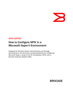 How to Configure NPIV in a Microsoft Hyper-V Environment  DATA CENTER