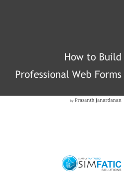How to Build Professional Web Forms  Prasanth Janardanan