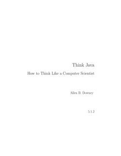 Think Java How to Think Like a Computer Scientist Allen B. Downey 5.1.2