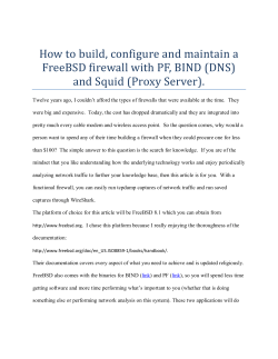 How to build, configure and maintain a and Squid (Proxy Server).