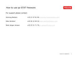 How to use qs-STAT freeware For support please contact: Henning Nielsen: