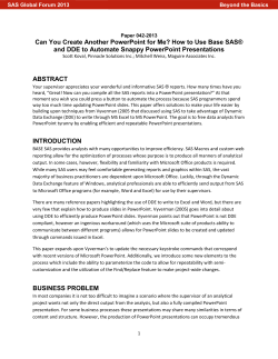 Can You Create Another PowerPoint for Me? How to Use... and DDE to Automate Snappy PowerPoint Presentations