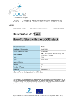 Deliverable WP1.4-a How-To Start with the LOD2 stack LOD2